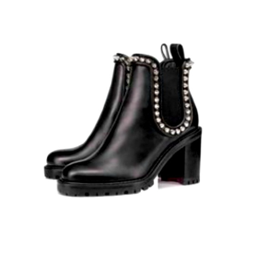 Christian Louboutin Capahutta 70 Black leather 40 Women Boots
